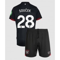 Otroški Nogometni dresi West Ham United Tomas Soucek #28 Gostujoči 2024-25 Kratek Rokav (+ Kratke hlače)